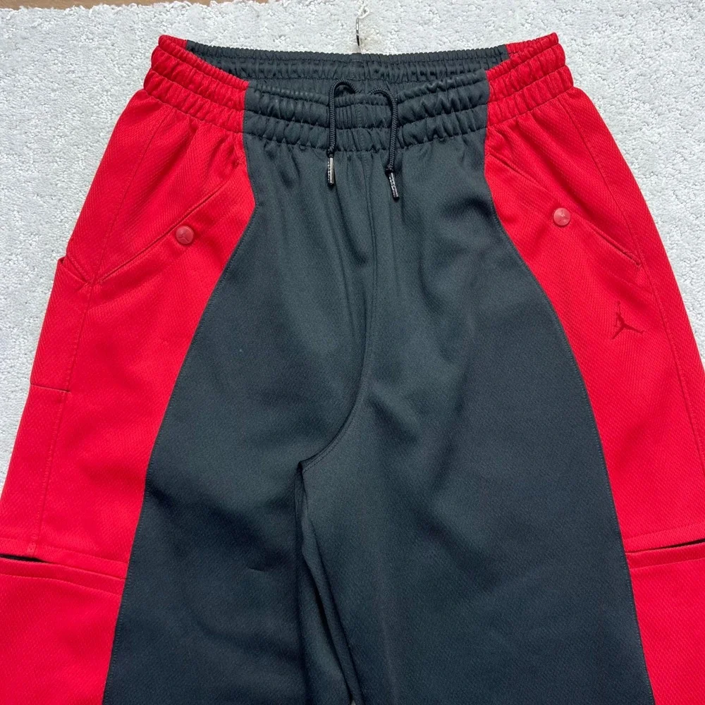 Y2k Jordan Track Pants Mens Large Red Black Jumpman Basketball Jogger Ankle Zip